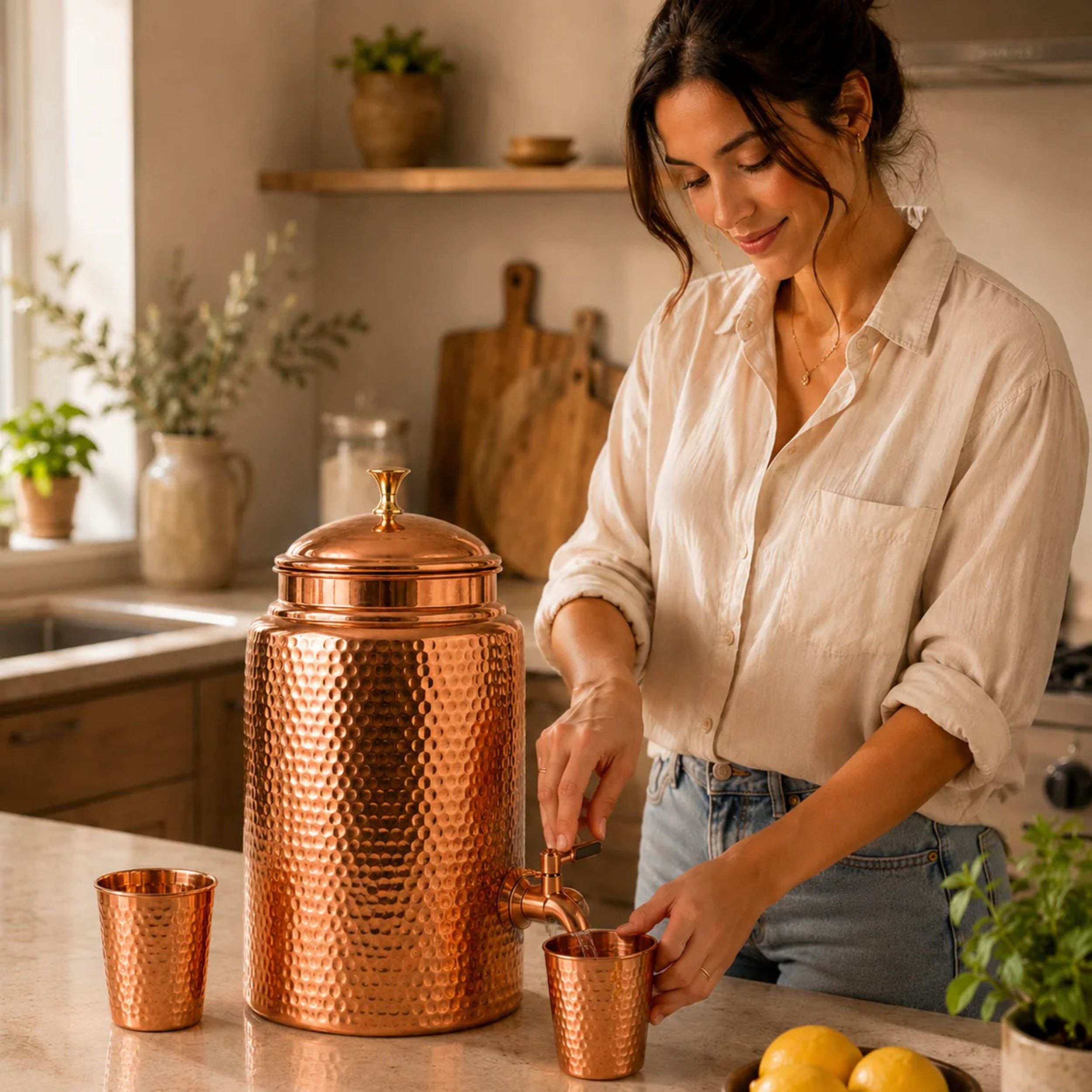 99.9% Pure Copper Water Dispenser