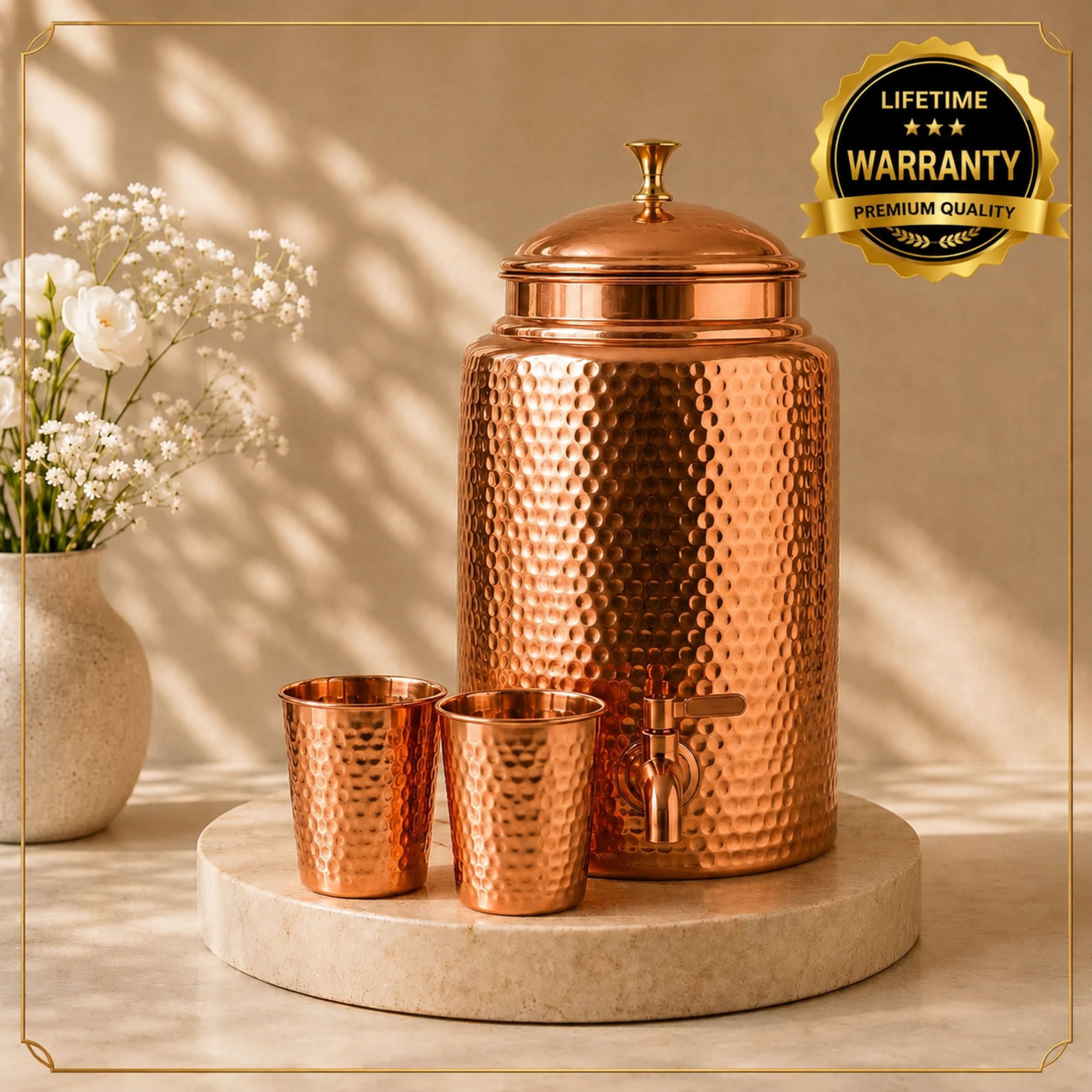 99.9% Pure Copper Water Dispenser