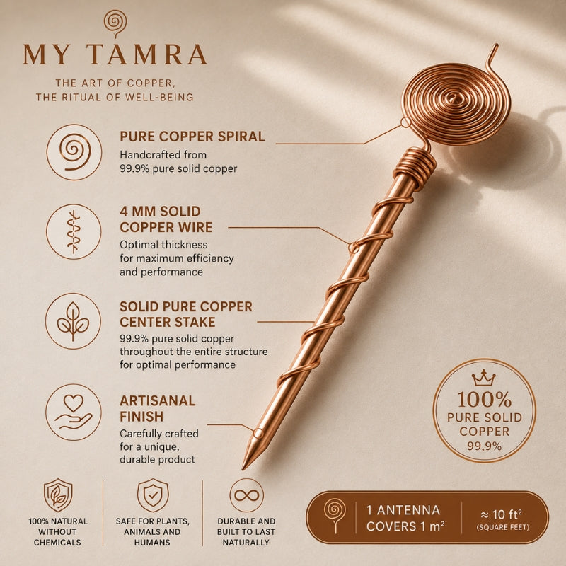 Pure Copper Electroculture Antenna