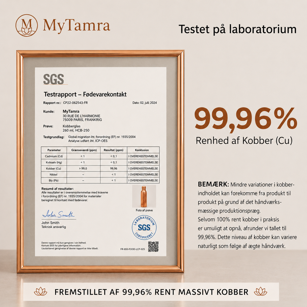 Kobberglas i 99,9 % Massivt Kobber – Heritage