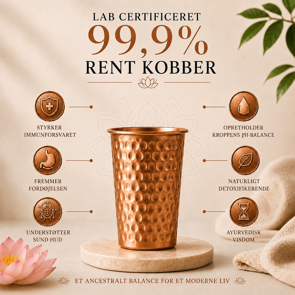 Kobberglas i 99,9 % Massivt Kobber – Heritage